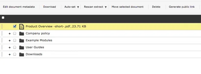 Creating a public document link