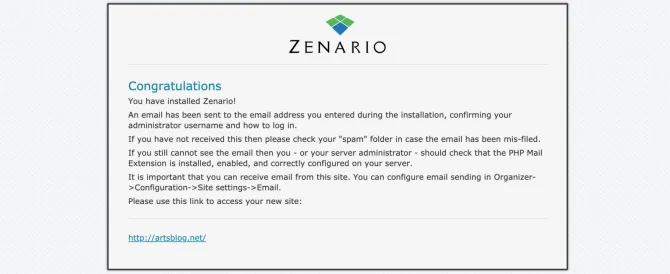 zenario install 9