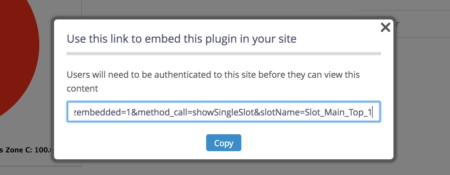 New Embed link in use