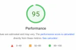 pagespeed score 95