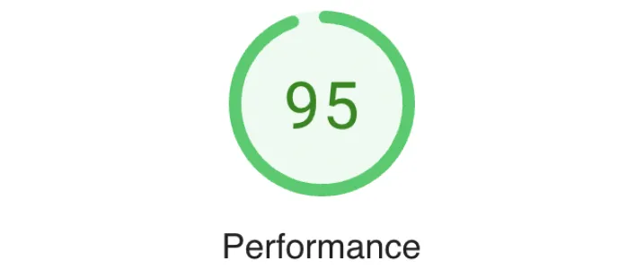pagespeed score 95