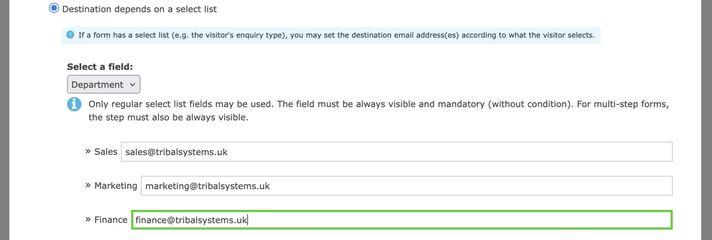 Zenario 10.3 email settings