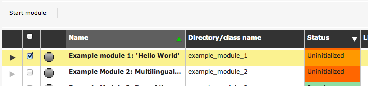 How to start a Module